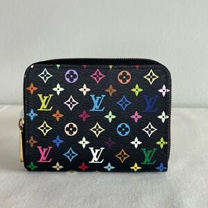Louis Vuitton Multicolor Zippy Coin Purse Black.